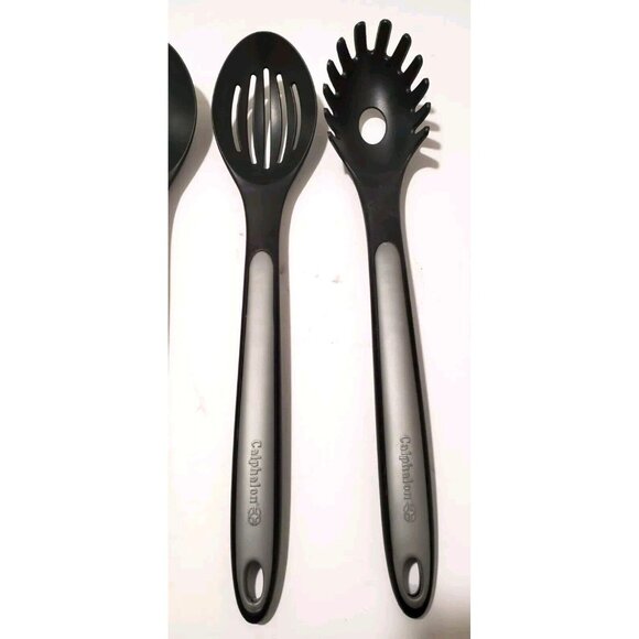 Calphalon Nylon Cooking Utensils Black Gray Set of 3 Heat Up To 400 Degrees - Picture 4 of 4